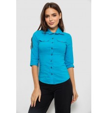 Сорочка жіноча однотонна, колір блакитний, 230R068-5