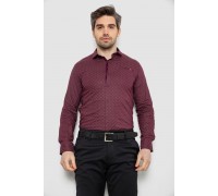 Сорочка чоловіча однотонна з принтом, колір сливовий, 186R2008