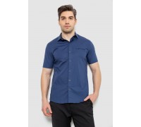 Чоловіча сорочка однотонна, колір синій, 186R7008