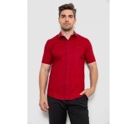 Мужская рубашка с принтом, цвет бордовый, 186R7108