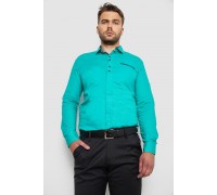 Рубашка мужская, цвет бирюзовый, 214R7002
