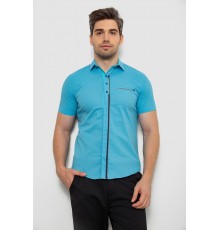 Сорочка чоловіча з принтом, колір блакитний, 214R7017