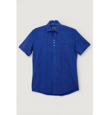 Сорочка чоловіча з принтом, колір електрик, 214R7020