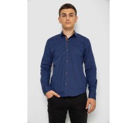 Сорочка чоловіча з принтом, колір синій, 214R7045