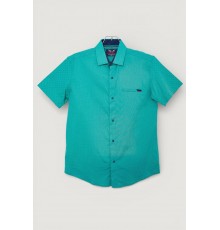 Сорочка чоловіча з принтом, колір бірюзовий, 214R7124