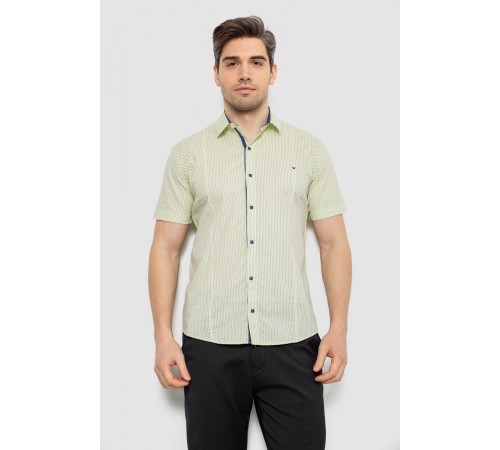 Сорочка чоловіча з принтом, колір жовтий, 214R7129