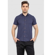 Сорочка чоловіча з принтом, колір синій, 214R7330