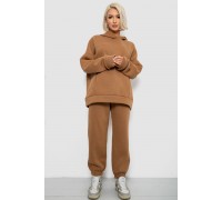 Спортивный костюм женский на флисе, цвет коричневый, 247R2016