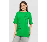 Футболка женская с принтом 0, цвет зеленый, 244R1024-1