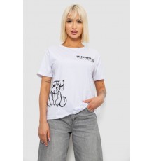 Футболка жіноча з принтом, колір білий, 244R2001-5