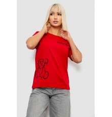 Футболка женская с принтом, цвет красный, 244R2001-5