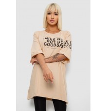 Футболка женская с принтом, цвет бежевый, 244R2007