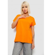Футболка женская с принтом, цвет оранжевый, 244R2013-11