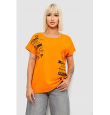 Футболка женская с принтом, цвет оранжевый, 244R2013-5