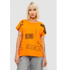 Футболка женская с принтом, цвет оранжевый, 244R2013-8