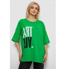 Футболка жіноча з принтом, колір зелений, 244R2015