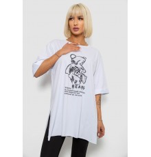 Футболка жіноча з принтом, колір білий, 244R2018