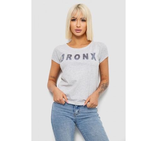 Футболка женская с принтом, цвет серый, 244R2038