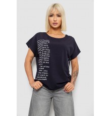 Футболка женская с принтом, цвет синий, 244R2039