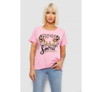 Футболка женская с принтом, цвет розовый, 244R2065