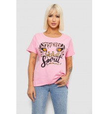 Футболка женская с принтом, цвет розовый, 244R2065