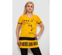 Футболка женская с принтом, цвет желтый, 244R2081