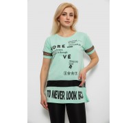 Футболка жіноча з принтом, колір м'ятний, 244R2081