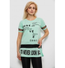 Футболка женская с принтом, цвет мятный, 244R2081