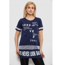 Футболка женская с принтом, цвет синий, 244R2081