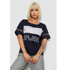 Футболка женская с принтом, цвет синий, 244R2153-5