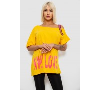 Футболка женская с принтом, цвет желтый, 244R2158