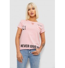 Футболка женская с принтом, цвет розовый, 244R2214-6