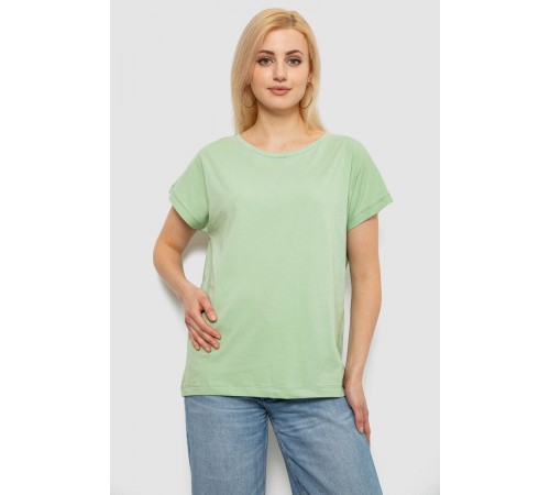 Футболка женская однотонная, цвет оливковый, 244R2300