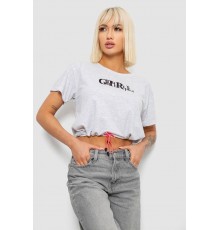 Футболка женская с принтом, цвет серый, 244R2306