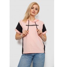 Футболка женская с принтом, цвет персиковый, 244R2311-5