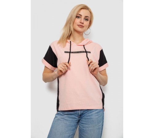 Футболка женская с принтом, цвет персиковый, 244R2311-5