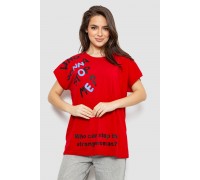 Футболка жіноча з принтом, колір червоний, 244R3001