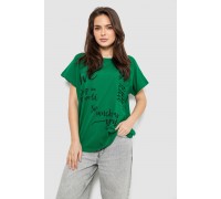 Футболка жіноча з принтом, колір зелений, 244R3011