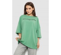 Футболка женская с принтом, цвет оливковый, 244R3014