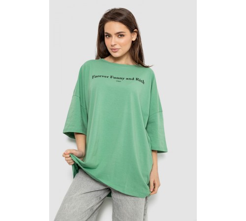 Футболка женская с принтом, цвет оливковый, 244R3014