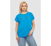 Футболка женская с принтом, цвет голубой, 244R3016