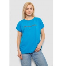Футболка женская с принтом, цвет голубой, 244R3016