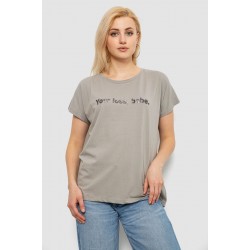 Футболка женская с принтом, цвет серый, 244R3016