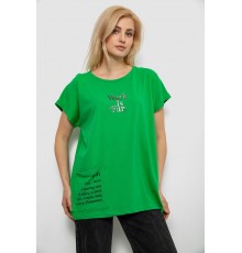 Футболка женская с принтом, цвет зеленый, 244R3017
