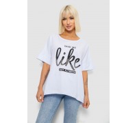 Футболка женская с принтом, цвет белый, 244R4023