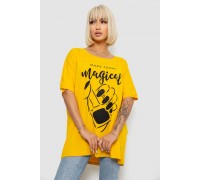 Футболка женская с принтом, цвет желтый, 244R6005-1