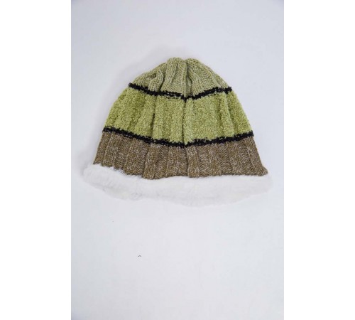 Дитяча шапка, зеленого кольору, з вовни, 167R7777