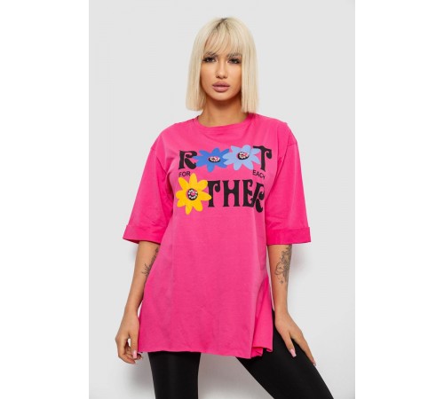 Футболка женская с принтом, цвет розовый, 244R2803