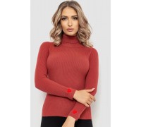 Гольф женский однотонный, цвет темно-коралловый, 204R052