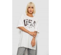 Футболка женская с принтом, цвет молочный, 244R2022-5